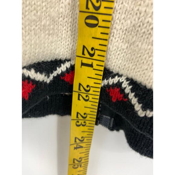 Yarnworks 90s Fair Isle Knitted Cardigan Sweater Novelty Mitten Pockets Size M - Picture 6 of 6